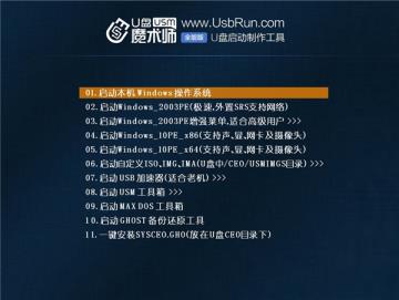 联想thinkpad笔记本上运行usm制作的启动盘
